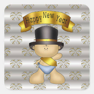 Silvester Baby Holiday Aufkleber
