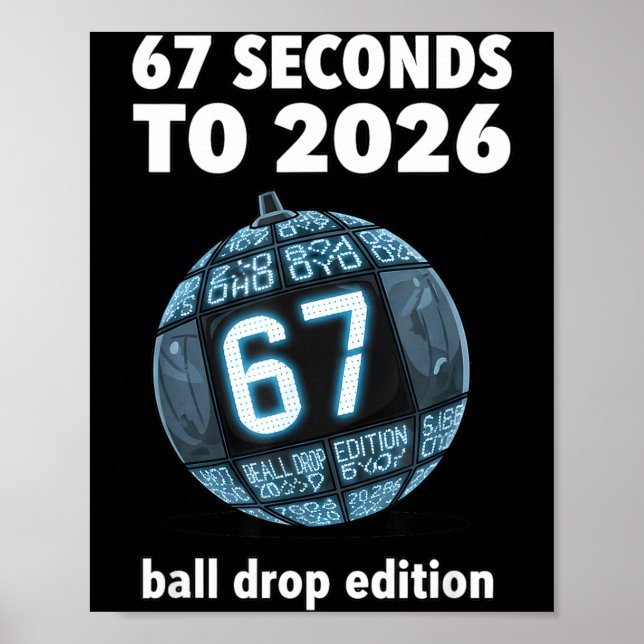 Silvester-Ball-Fall-Countdown Lustiger Brainrot  Poster (Vorne)