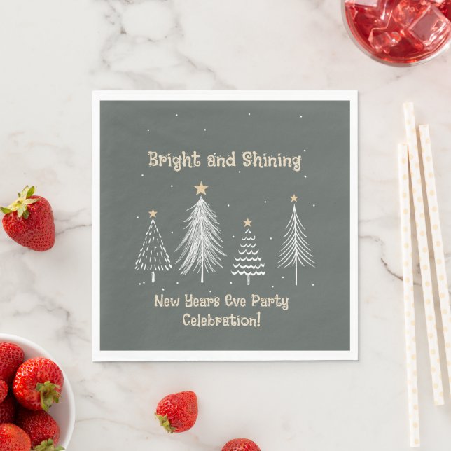 Silvester Bright and Shinting Holiday Party Serviette (Beispiel)
