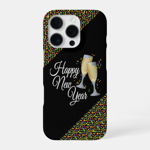 Silvester Champagner Gläser iPhone 16 Pro Hülle