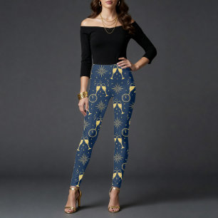 Silvester Champagner Toast Midnight Leggings