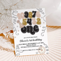 Silvester Countdown Erster Geburtstag Einladung