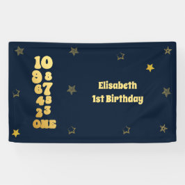 Silvester Countdown zum ersten Geburtstag Banner