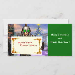 SILVESTER EINER CYBORG FEIERTAGSKARTE