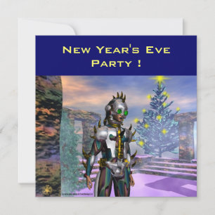 SILVESTER EINER CYBORG FEIERTAGSKARTE