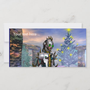 SILVESTER EINER CYBORG FEIERTAGSKARTE