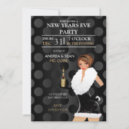 Silvester Fashion Girl Holiday Dress Einladung