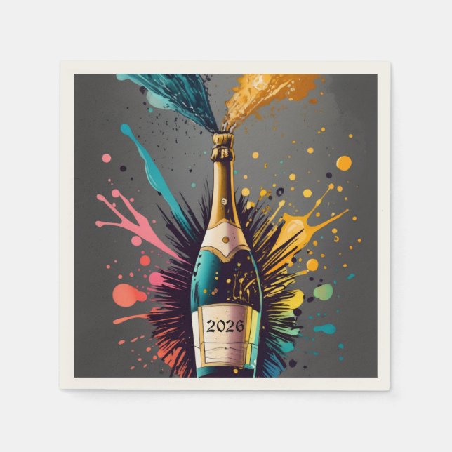 Silvester feiern serviette (Vorderseite)