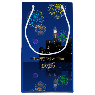 Silvester-Feuerwerk Stadtlicht Mitternacht Kleine Geschenktüte