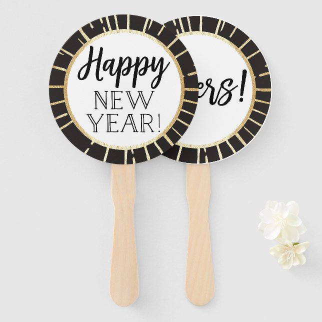 Silvester Foto Stand Prop Dekorationen Fächer (Vorne und Hinten)