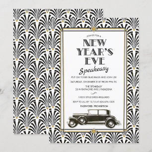 Silvester Gatsby Art Deco Einladung