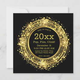 Silvester Glitzer Confetti Einladung