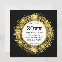 Silvester Glitzer Confetti Einladung