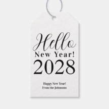 Silvester glücklich Neues Jahr Schwarz und Weiß