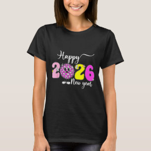 Silvester Hallo 2026 Frohes Neues Jahr 2026 Disc T-Shirt