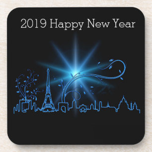 Silvester in Paris Getränkeuntersetzer