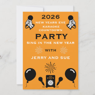 Silvester Karaoke Countdown Einladung