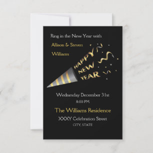 Silvester Party Design. Einladung
