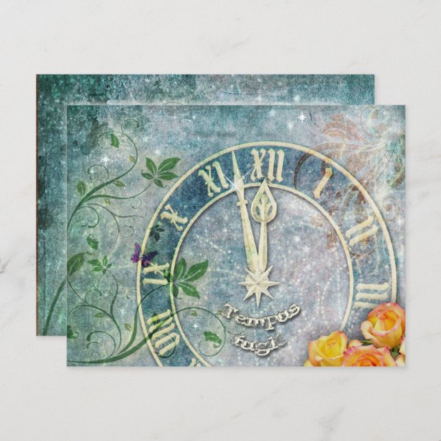 Silvester-Party Einladung (Vorne/Hinten)