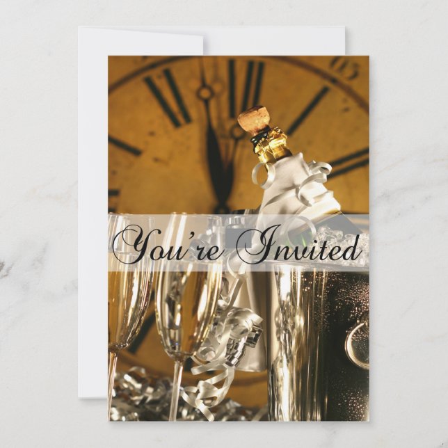 Silvester-Party Einladung (Vorderseite)