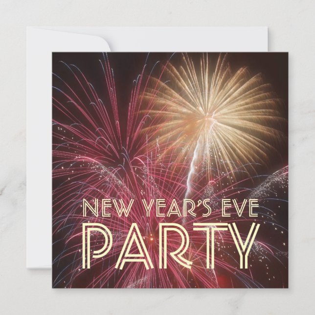 Silvester-Party Einladung (Vorderseite)