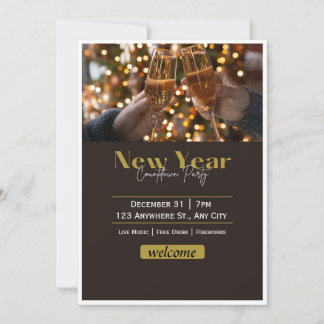 Silvester Party Einladung animiert NYE Invit