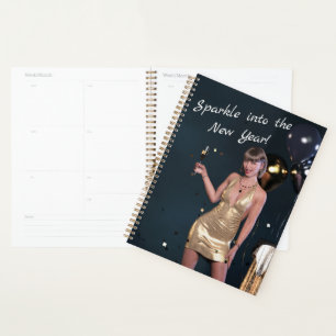 Silvester Party Girl in Sequel Dress Planer