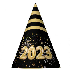 Silvester Party Gold Black 2023 Partyhütchen