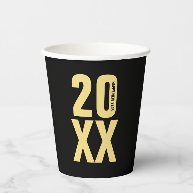 Silvester Party Paper Cups Pappbecher (Vorderseite)