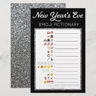 Silvester Party-Spiel Emoji