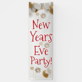 Silvester Party, Zeichen, Gold, Weiß, Banner