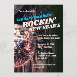 Silvester Retro Einladung