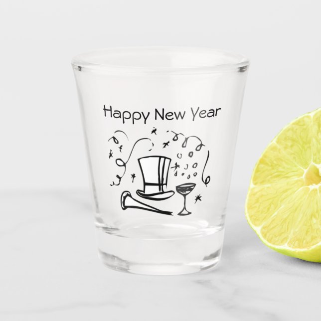 Silvester Schnapsglas (Vorderseite)