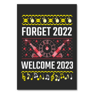 Silvester Vergessen 2022 Begrüßung 2023 Tischnummer