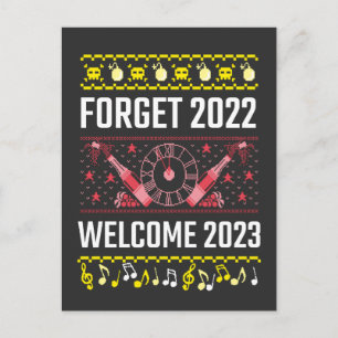 Silvester Vergiss 2022 Willkommen 2023 T-Shirt Postkarte