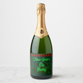 Silvesterabend blubbly Sparkling Wine Label (Set v