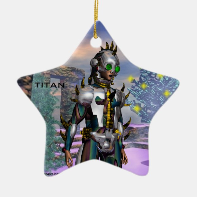 SILVESTERABEND EINES CYBORG/ARES KERAMIK ORNAMENT (Vorne)