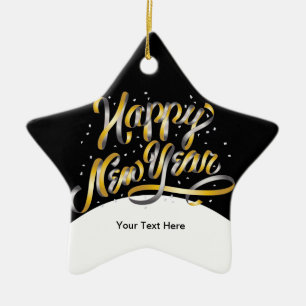 Silvesterabend-Feiern Keramikornament