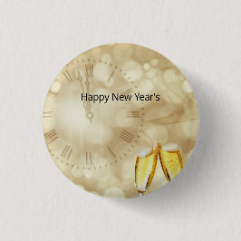 Silvesterabend mit Champagnerbrille Button