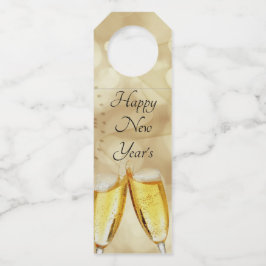 Silvesterabend mit Champagnerbrille Flaschenanhänger