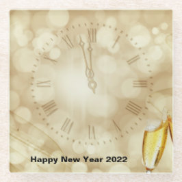 Silvesterabend mit Champagnerbrille Glasuntersetzer