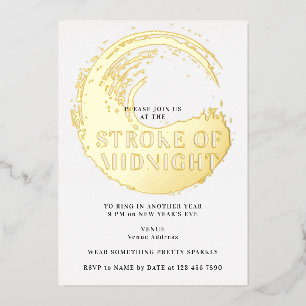 Silvesterabend-Party am Stroke of Midnight Folieneinladung