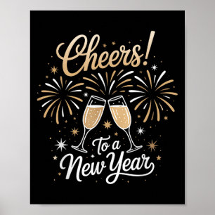 Silvesterabend Party freut sich auf ein neues Jahr Poster