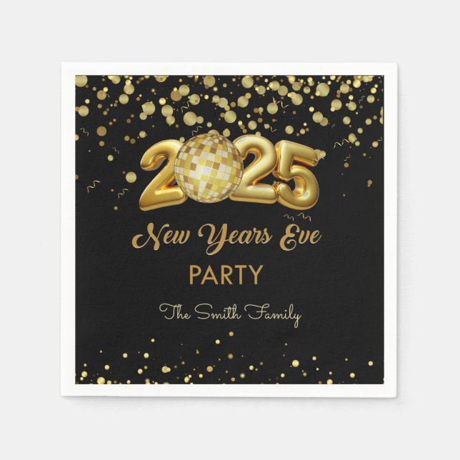 Silvesterabend Party Napkins Serviette (Vorderseite)