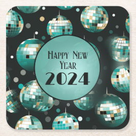 Silvesterabend-Party-Teller - Disco Ball Design Rechteckiger Pappuntersetzer