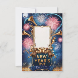 Silvestereinladungskarte für das Silvesterfest im  Einladung