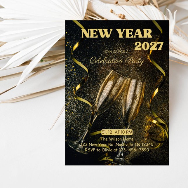 Silvesterfeier, Mitternachtscountdown  Einladung (Von Creator hochgeladen)