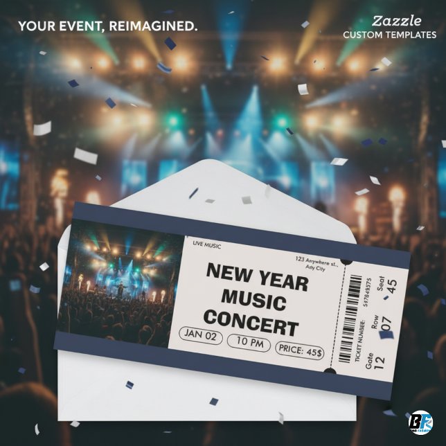 Silvesterkonzert Eintrittskarte nach Brauch Einladung (New Year Concert Ticket)