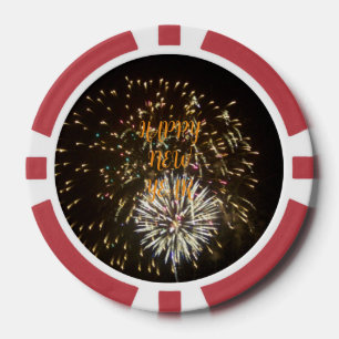 Silvesterparty-Dekoration / Gefallenheit - Feuerwe Pokerchips
