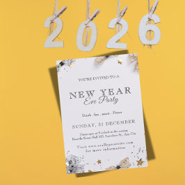 Silvesterparty-Einladung | Festliches Gold Einladung